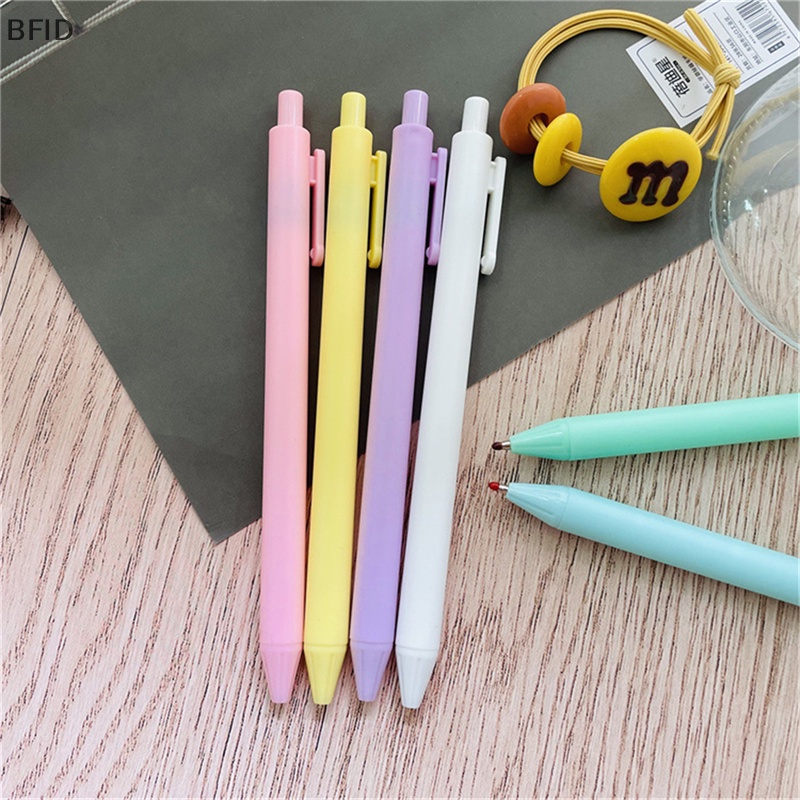 [BFID] Macaron Candy Color Retractable Gel pen Refills Rod Set 0.5 mm Bolpoin Kawaii Press pen [ID]