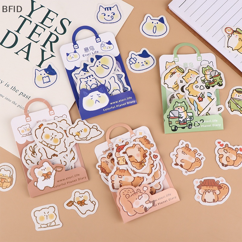 [BFID] 40pcs/lot Stiker Hewan Kawaii Lucu Kalender Diary Jurnal Stiker Dekorasi Alat Tulis [ID]