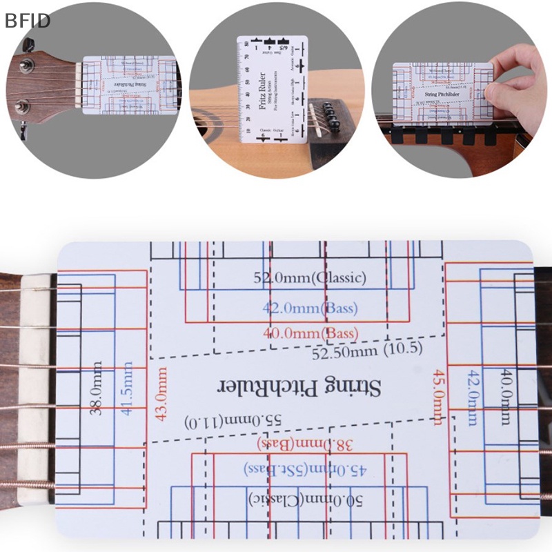 [BFID] Penggaris Leher Gitar Untuk Gitar Senar Akurat Action Ruler Portable PVC Gauge Guitar Neck Ruler [ID]