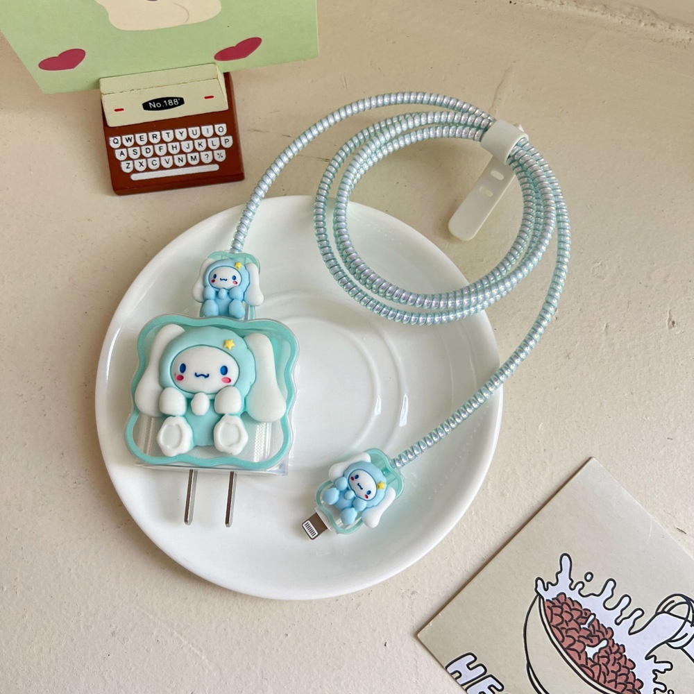 4pc /set Kabel Chargers Case Pelindung Sanrio Case Pelindung Cocok Untuk Apple 20w Charger Pelindung Cases