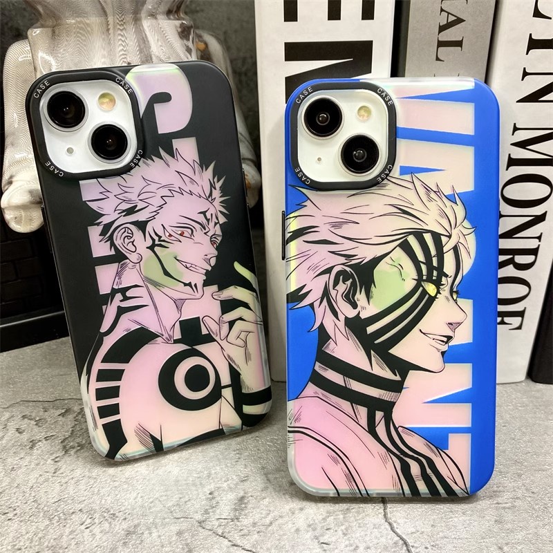 NEW !! Jujutsu Kaisen / Demon Slayer case Iphone ( for Iphone 11 12 pro max 13 pro max14 promax 14 plus READY !) Premium IMD anti-fingerprint matte anti-drop iphone case