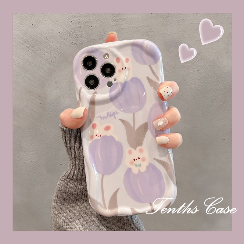 REDMI Untuk Redmi12 A1 12C 10C 10A 10 9A 9C 9T Note 12 11 10 9 Pro 11s 10s 9s Mi12 11 Lite Poco X3 Poco X3Pro Poco X3 NFC 3D Tepi Melengkung Tulip Phone Case Dengan Lanyard