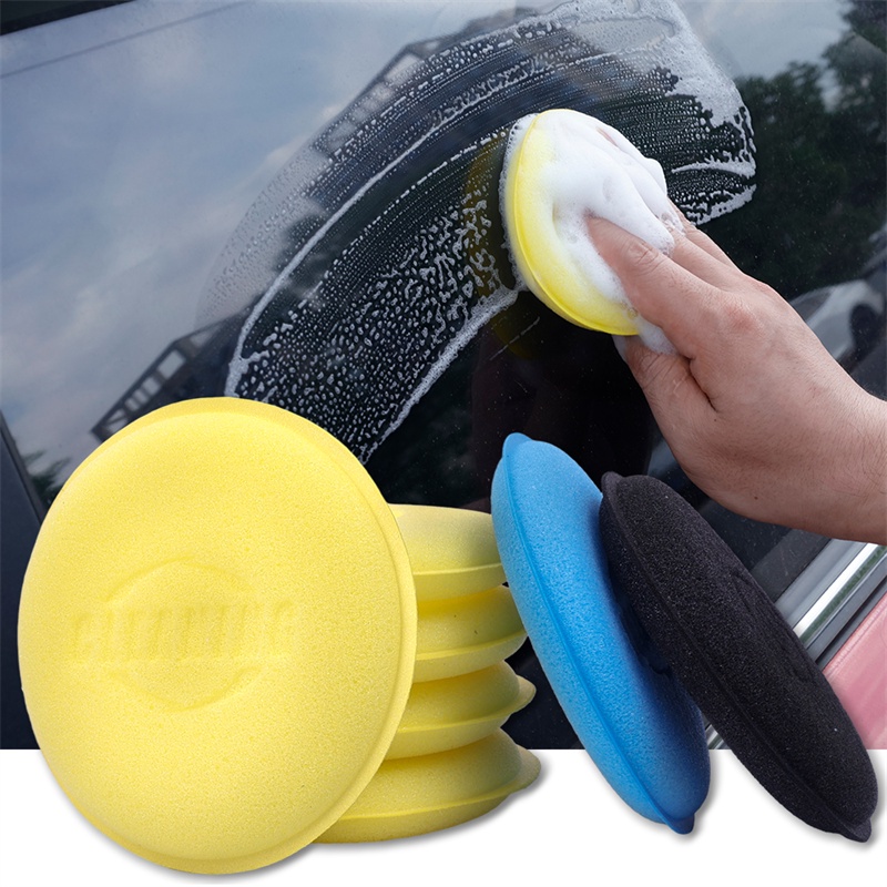 Bantalan Applicator poles mobil bulat / bantalan spons Buffing untuk Car Buffer Polisher Compounding, Polishing dan Waxing