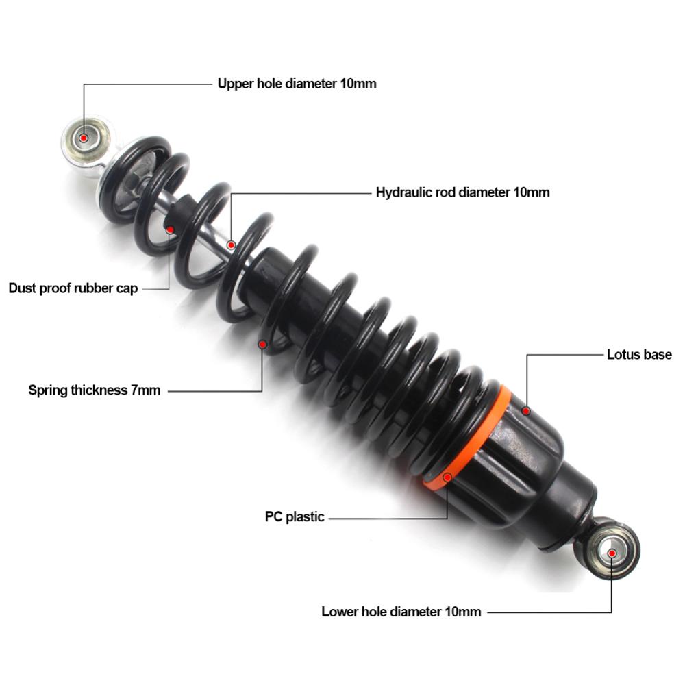 Openmall 2Pcs Universal 25cm /27cm /29cm/31cm Peredam Kejut Belakang Kinerja Tinggi Untuk Skuter Sepeda Listrik,E Bike Spring Rear Shocks A3F6