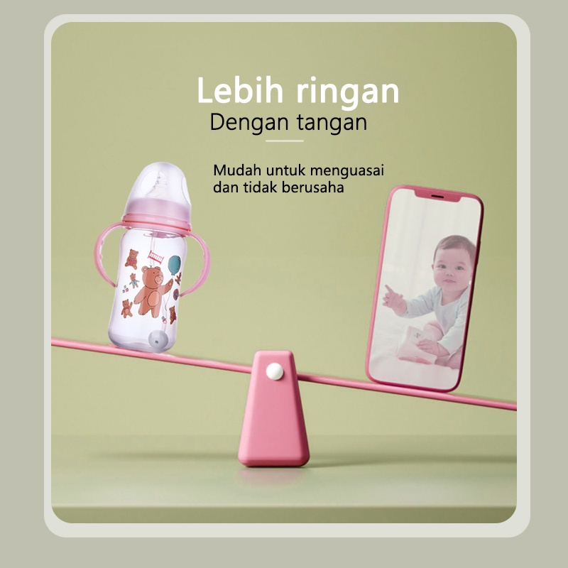 320ml Botol Dengan Pegangan Bayi Wide Nipple Bottle 805