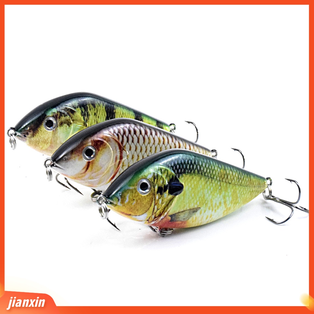 (In Stock) 7cm /14.5g Umpan Pancing Realistis Tajam Kait Simulasi 3D Mata Kulit Hidup Ikan Menarik Universal Tenggelam Laut Memancing Bretel Umpan Buatan Peralatan Memancing