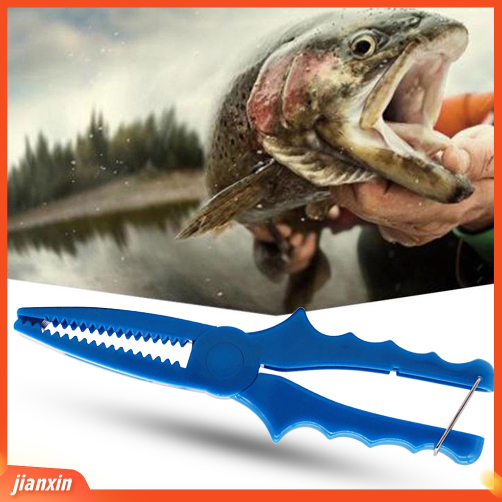 (In Stock) Fish Gripper Sawteeth Anti-slip Ergonomic Handle Portable Dengan Gesper Logam Kontrol Ikan ABS Plastik Pembukaan Lebar Tang Kontrol Pancing Alat Pancing