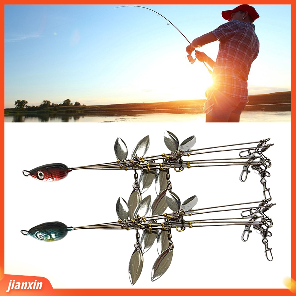 (In Stock) 21g /23cm Umpan Pancing Tajam Kait Desain Simulasi Payet Putar Spinner Stainless Memancing Tahan Air Kepala Rig Umpan Pancing Keras Untuk Pecinta Memancing