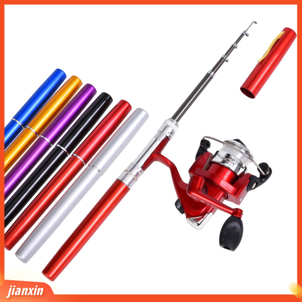 (In Stock) 1set Pen Pancing Telescopic Non-slip Indah Mudah Dibawa Es Pancing Tiang Untuk Di Luar Ruangan