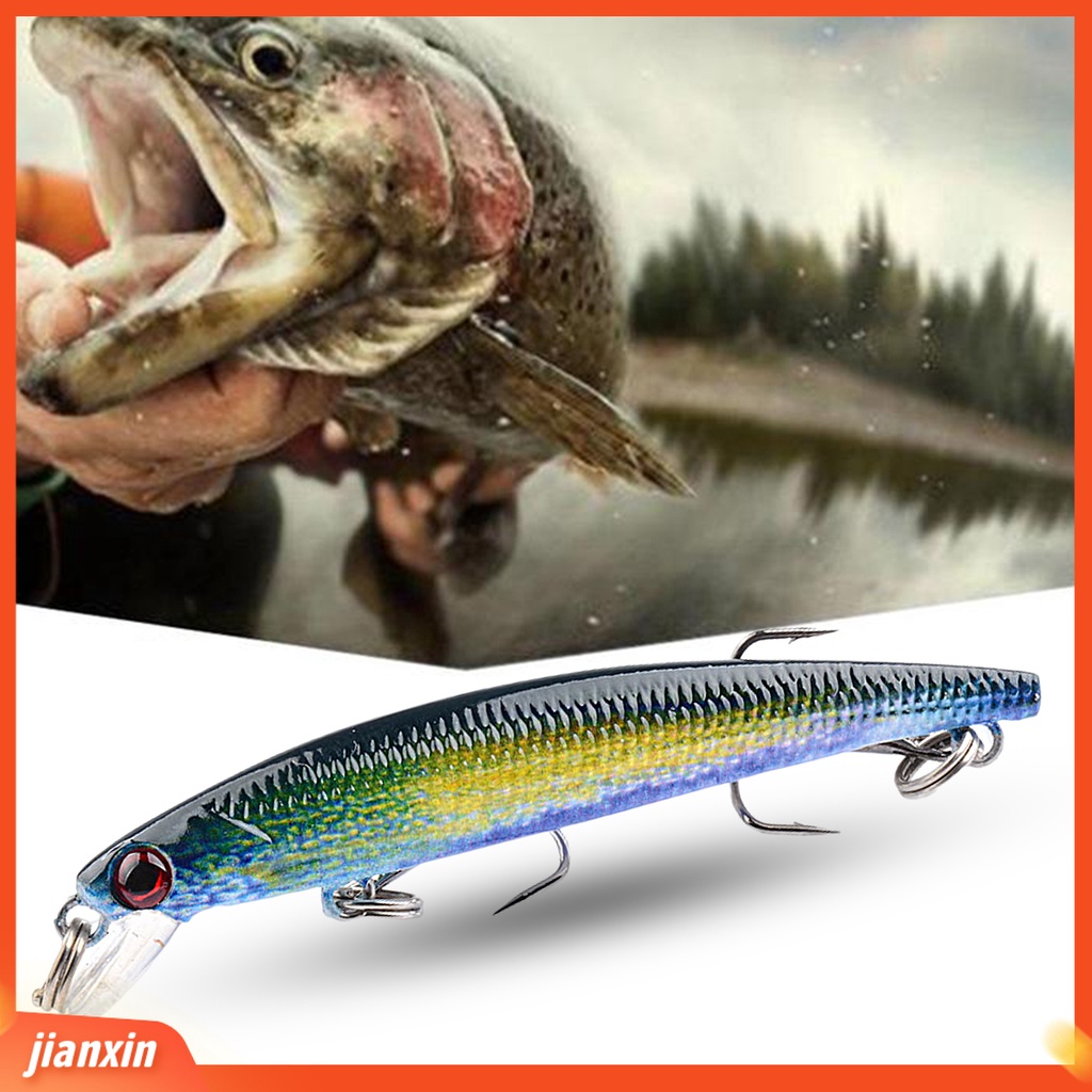 (In Stock) 7.3cm/3g Umpan Pancing Realistis Tajam Kait 3D Mata Tenggelam Ikan Kecil Buatan Umpan Keras Crankbait Untuk Outdoor