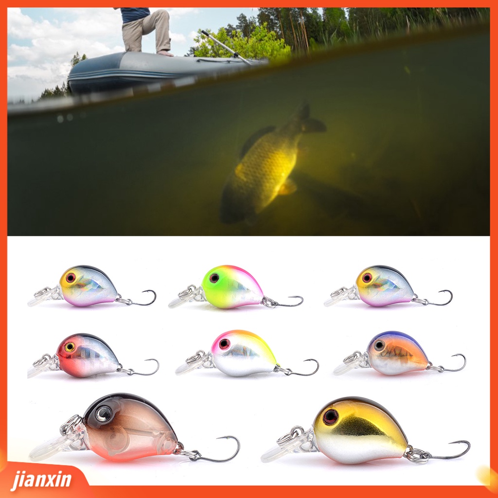 (In Stock) 3.2cm /1.5g Umpan Bionik 3D Simulasi Fisheye Tajam Kait Realistis Angling Mengambang Air Kait Tunggal Umpan Umpan Memancing Luar Ruangan