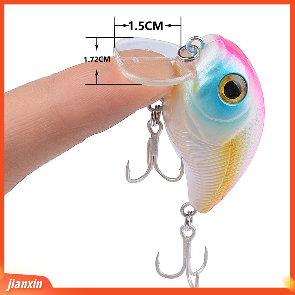 (In Stock) 4.4cm /6g Umpan Bionic Tajam Kait Simulasi Realistis Reflektif Angling Plastik Penggemuk Kecil Mengambang Batu Umpan Memancing Luar Ruangan