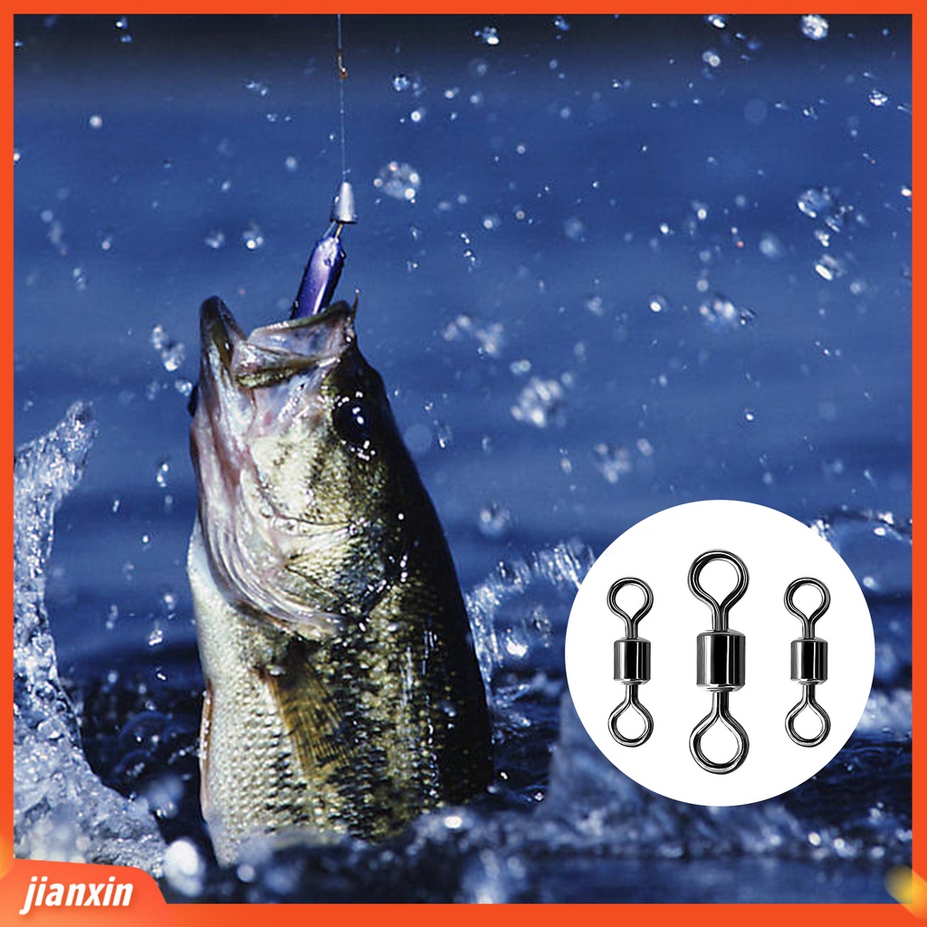 (In Stock) 210Pcs /Set Konektor Memancing Tahan Karat Kuat Menarik Kekuatan Kecepatan Tinggi Angling 8-ring Fishhook Snap Konektor Memancing Luar Ruangan