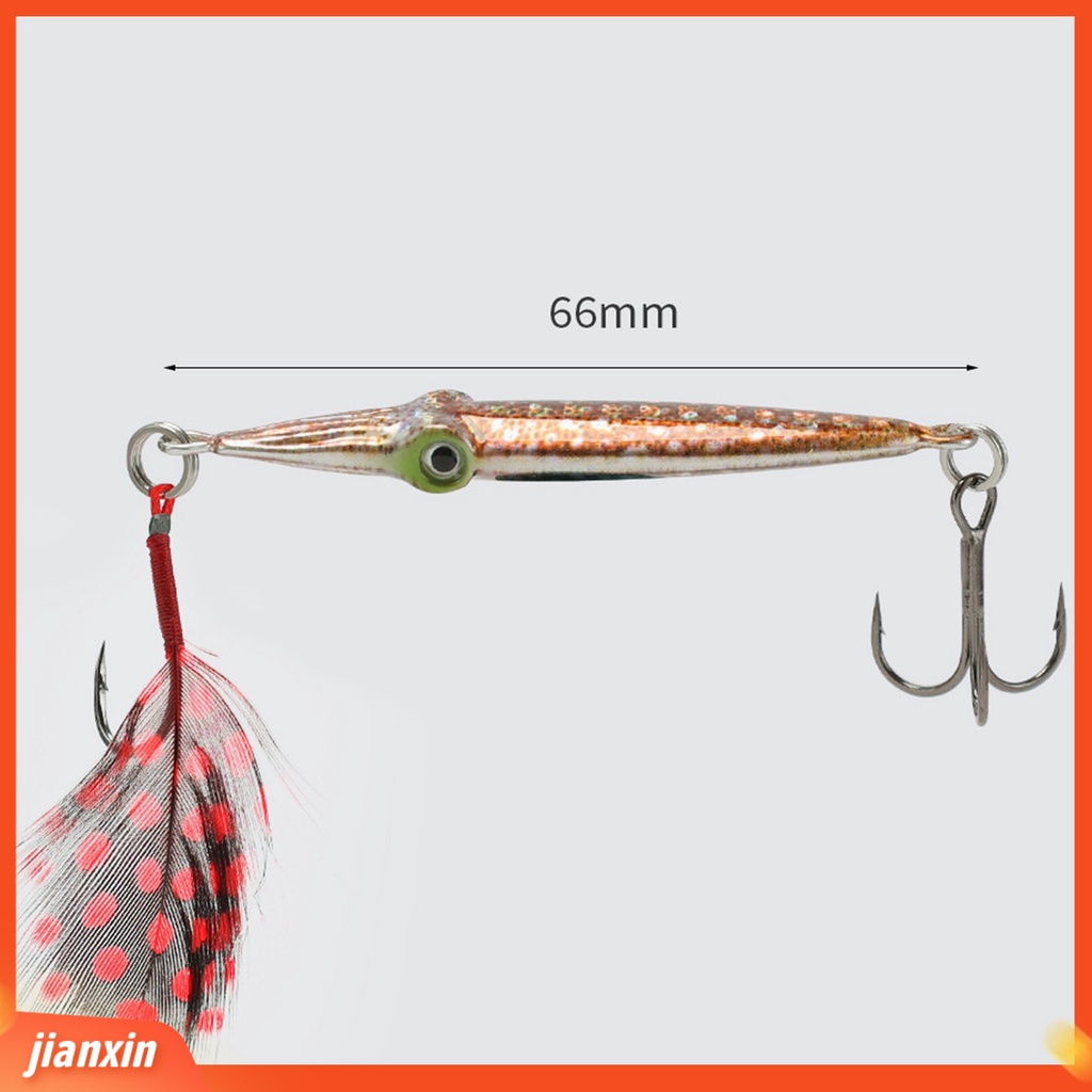 (In Stock) 21g/6.6cm Umpan Bionik Kait Tajam 3D Simulasi Fisheye Menggoda Angling Umpan Jalan Plat Besi Umpan Cumi Memancing Luar Ruangan