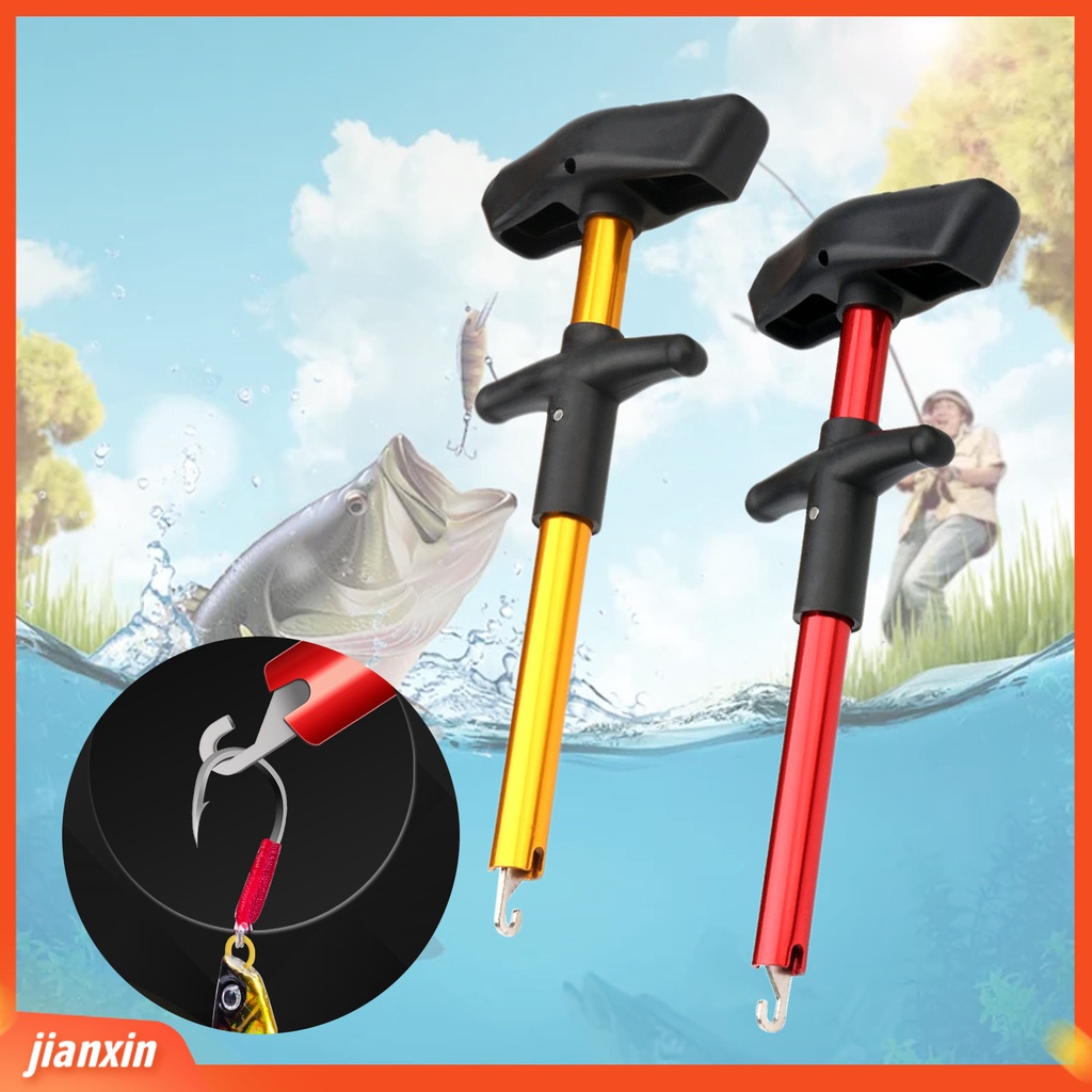 (In Stock) Portable T Shaped Fishing Lure Hook Remover Detacher Alat Dengan Tali Anti Hilang