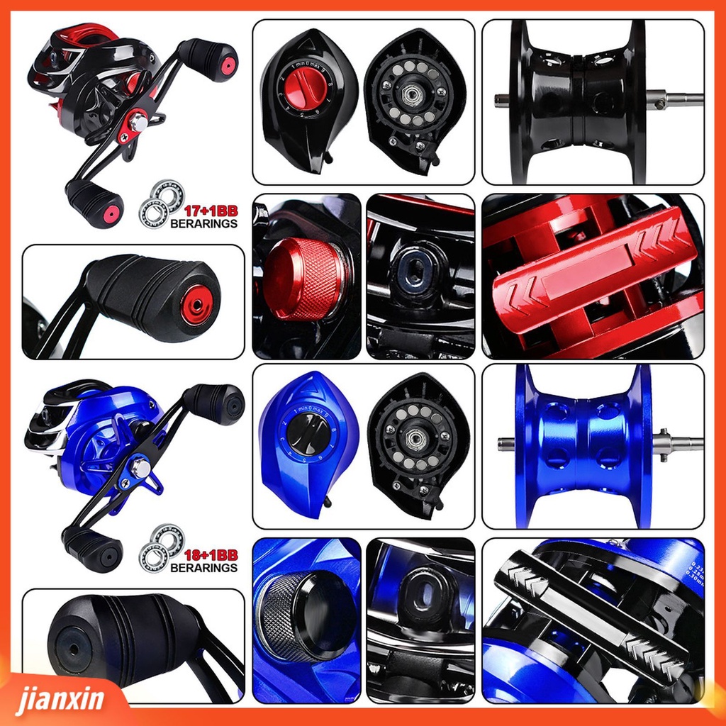 (In Stock) Gulungan Pancing 7.2:1 Gear Ratio Fishing Tackle Metal Water Drop Reel Gulungan Pancing Laut Untuk Angling