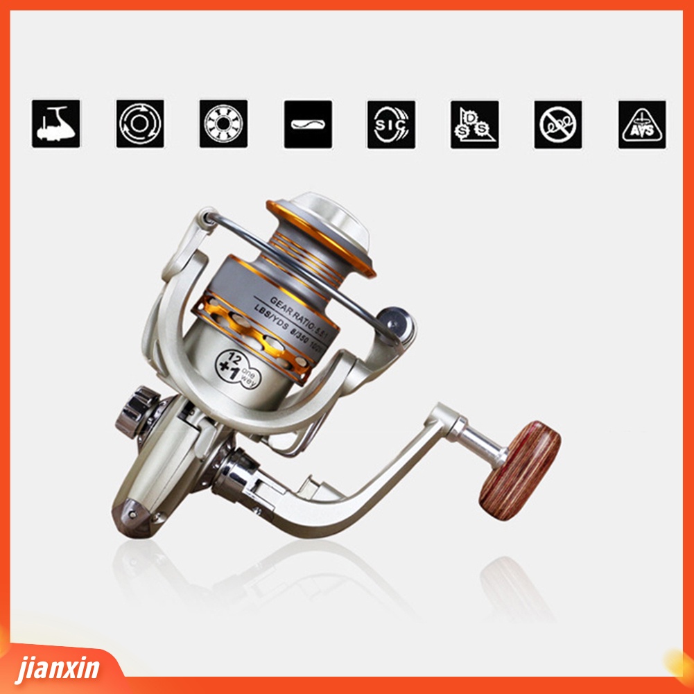 (In Stock) Roda Troli Gulungan Pancing Spinning Tangan Kanan Kiri Metal Profesional 12 +1BB