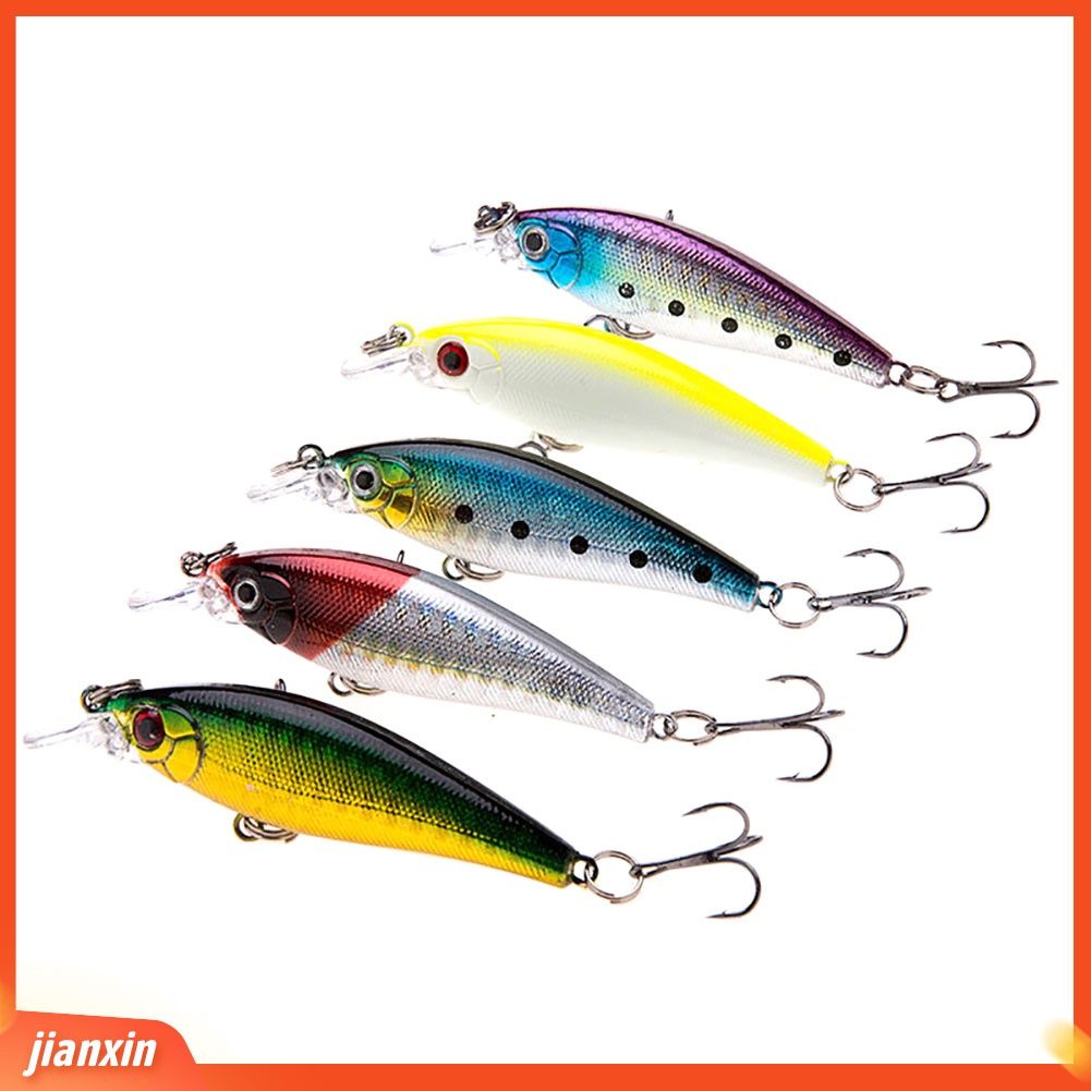 (In Stock) 7.5cm 6.7g Simulasi 3D Mata Umpan Pancing Wobbler Crankbait Dengan Kait