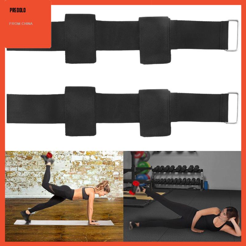 [Predolo] 2pcs Dumbbell Foot Straps Adjustable Tibialis Trainer Strap Kaki Ekstensi