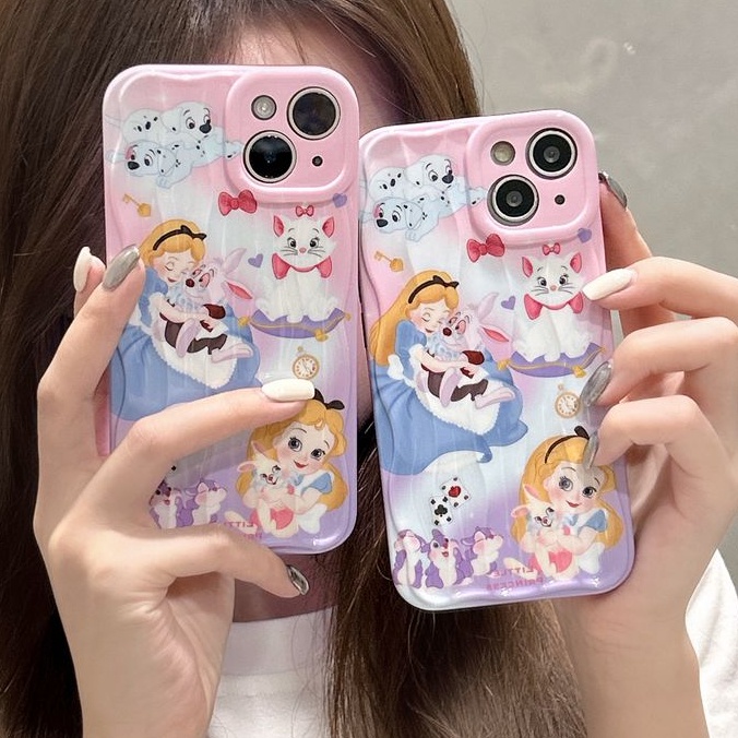 Lovely Bunny Princess Soft Silicon Case HP iP iPhone 14 + Plus 12 13 Pro Max 11 IMD Girl Woman Casing Apple