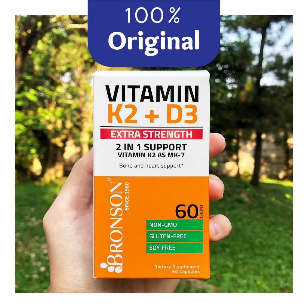 BRONSON Vitamin K2 + D3 10000 IU Extra Strength - 60 Kapsul - Original