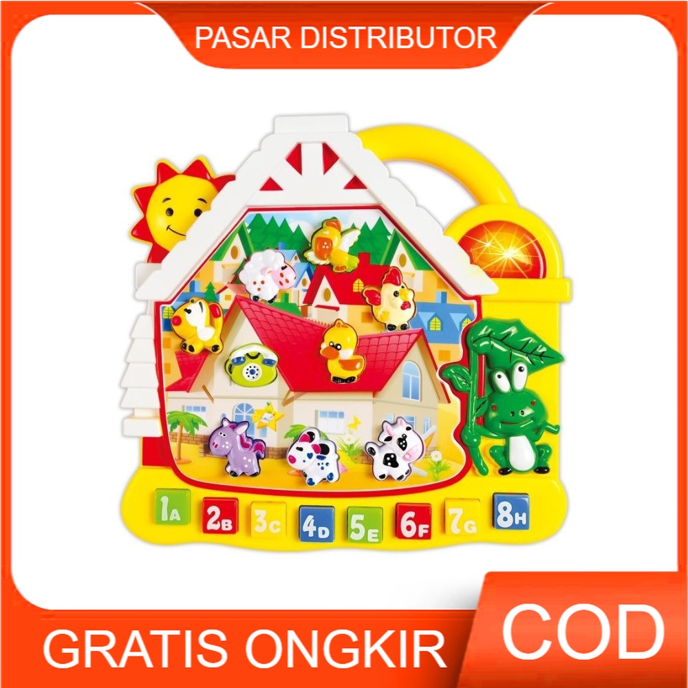 Mainan Piano Paradise Model Rumah Mainan Edukasi Piano Cartoon Animal Mainan Anak