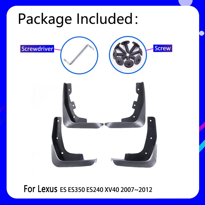 Mudguard Untuk Lexus ES ES ES350 ES240 XV40 2007~2012 2008 2009 2010 2011 Aksesoris Mobil Mudflap Fender Suku Cadang Pengganti Otomatis