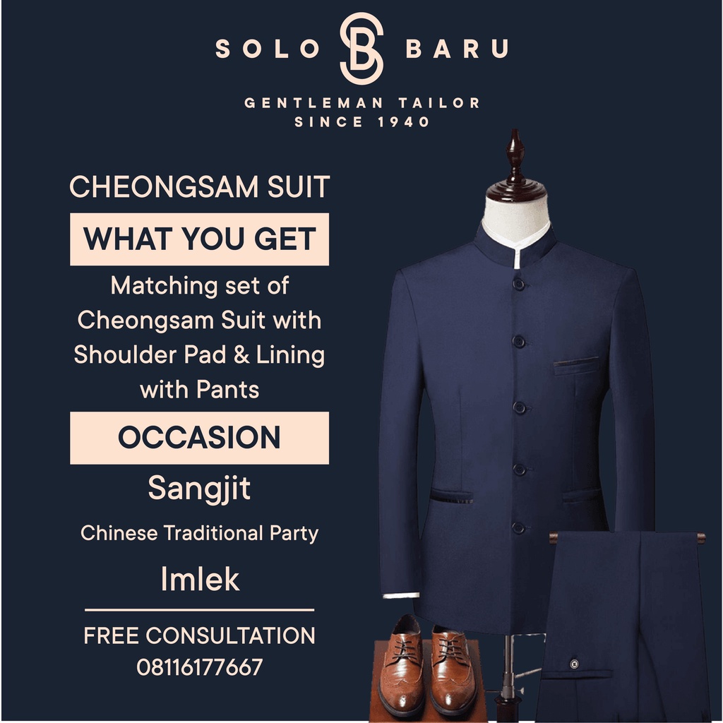 Changsan Pria - Cheongsam Suit Pria Custom