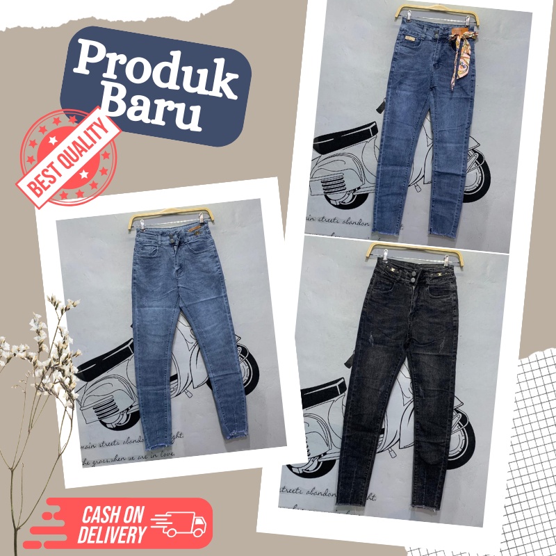 Jeans wanita terbaru skiny melar import premium