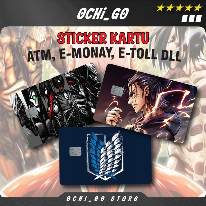 

Stiker Kartu Atm Garskin Skin Card Atm Anime Attack on Titan | Eren | levi Stiker Kartu Atm Bca | Bri | Mandiri | Debit | Credit | E-money | Flazz HOLOGRAM