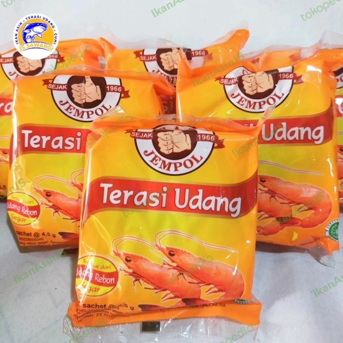 

Terasi Udang Cap Jempol 90 gram / Isi 20 Sachet / 4,5 gr @ sachet