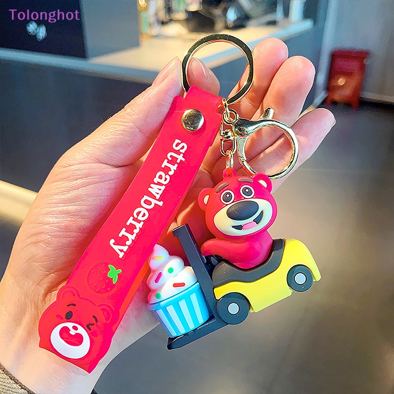Tolonghot&gt; Toy Story Strawberry Winnie Gantungan Kunci Silikon Liontin Tas Gantungan Kunci Mobil Hadiah Untuk Anak-Anak Sumur