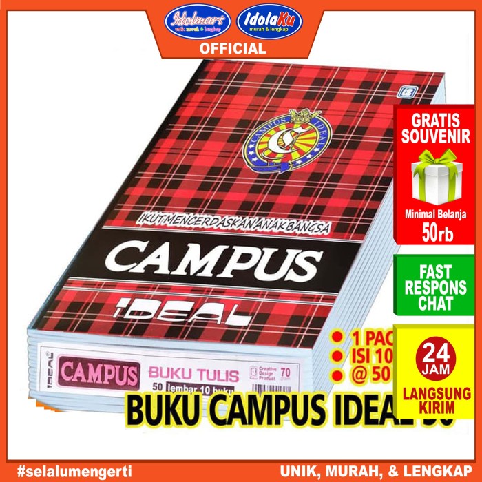 

✨BISA COD✨ -Buku Tulis Campus Ideal isi 50 Lembar