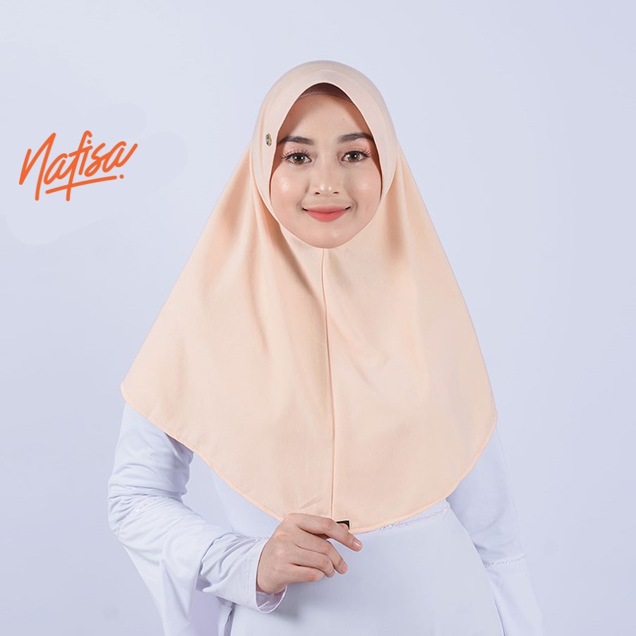 PROMO !!! Jilbab Instan Nafisa Asha Size M | Hijab Instan Pad Antem | Hijab Instan Bergo Kaos | Khimar Simple