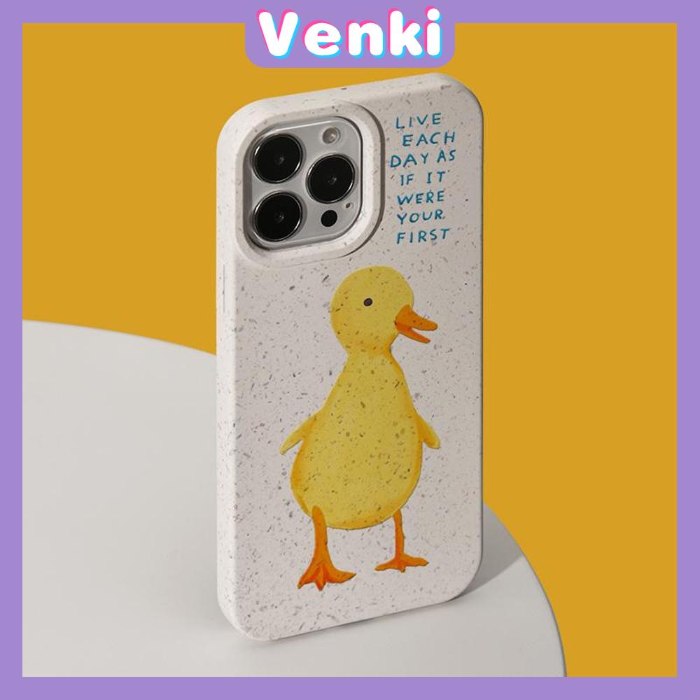 Venki - Untuk iPhone 11 Case Ramah Lingkungan Degradable Case Halus Pelindung Gandum Case Lucu Bebek Kuning Kompatibel dengan iPhone 14 Pro max 13 Pro max 12 Pro Max 11 xr xs max 7 8