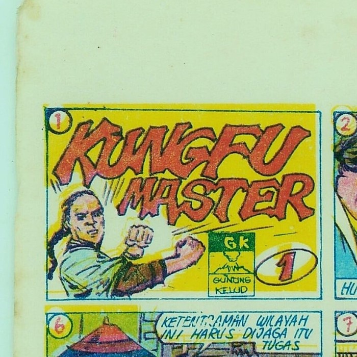 EDD gambar umbul jadul 50 kotak kecil seri Kungfu Master original GK lawas