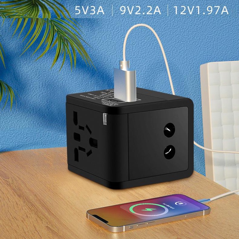 Travel PD charger adapter (20W) universal fast charging travel adapter / International charging adapter Universal Power Socket