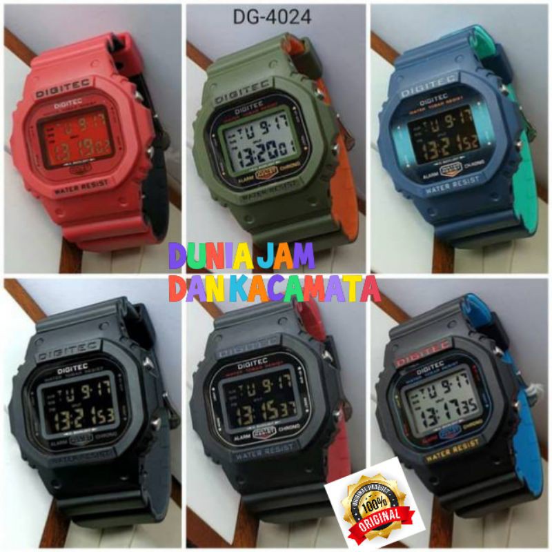 Jam tangan Pria dan anak dewasa Digitec 4024 kotak Original Water resist