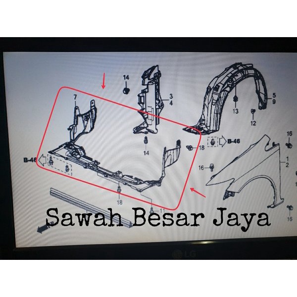 Cover Engine - Plastik Penutup Tutup Deck Dek Bawah Mesin depan Honda Civic FB 2012 2013 2014 2015 O