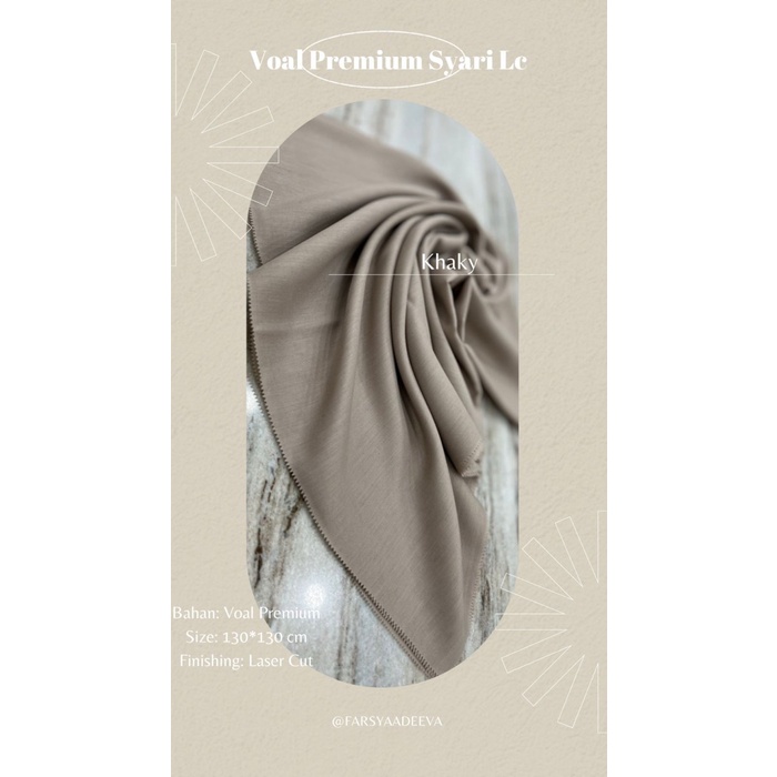 Sale Segiempat Voal Syari Jilbab Voal Paris Premium LC polos - KAKHI Termurah