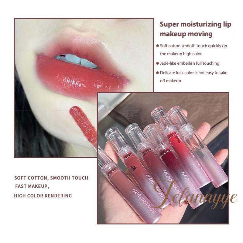 COD❤️HERORANGE Lip Matte Lipstik Tahan Lama / Lipstick Waterproof Tahan Lama / Lipstik Velvet / Lip 