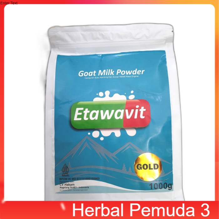 

Etawavit Susu kambing bubuk Etawa 1 Kg kandungan susu 60%