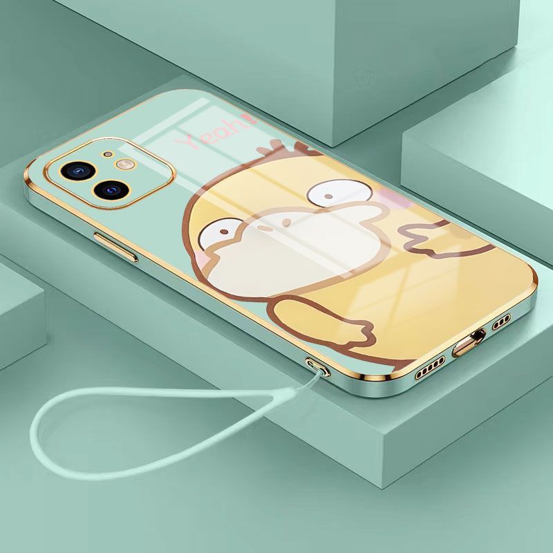 【Free Lanyard】Casing For Infinix Hot 12 Play Note 8 10 Pro 10 Lite 11 12 G88 Smart 4 4C 5 6 Plus Summer New Design 2023 Pokemon Psyduck Cute Anime Cartoon Phone Case Stitch Soft TPU Plating Shockproof Back Cover
