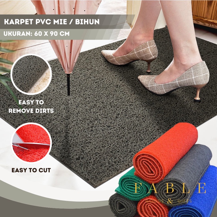 Keset Anti Slip PVC Mie/Bihun Pintu Utama Kantor 60 x 90 cm Tebal 15mm