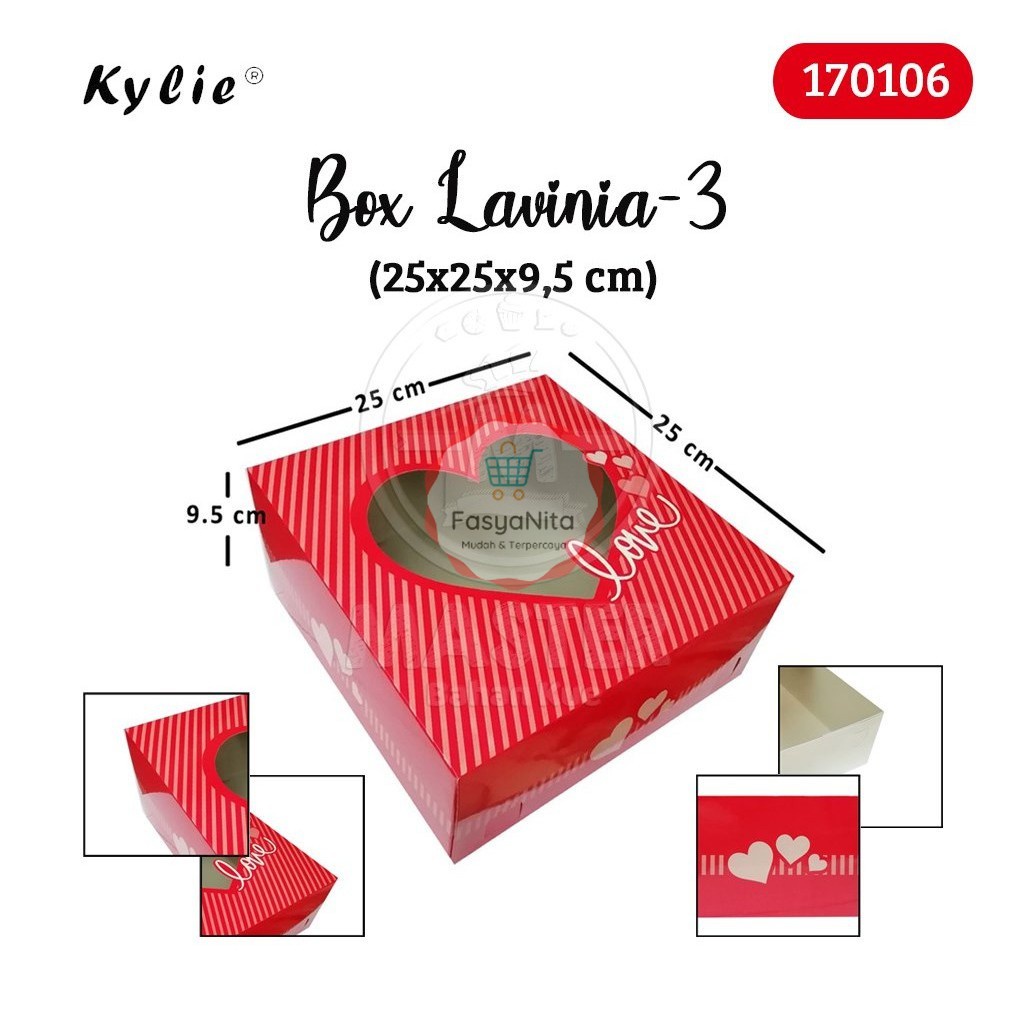 

Box Kue Lavinia 3 Merah Bentuk Love 170106 [Dijual per 1 pcs]