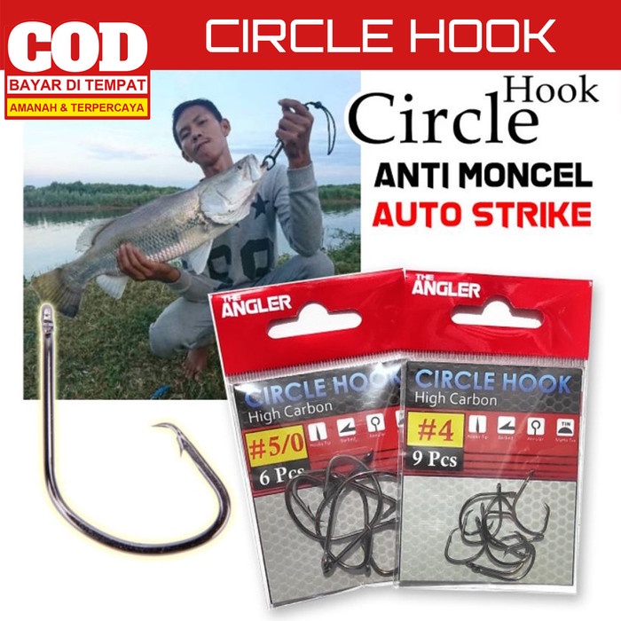 Terlaris - Circle Hook Carbon Mata Kail Pancing Bulat - No 3per0