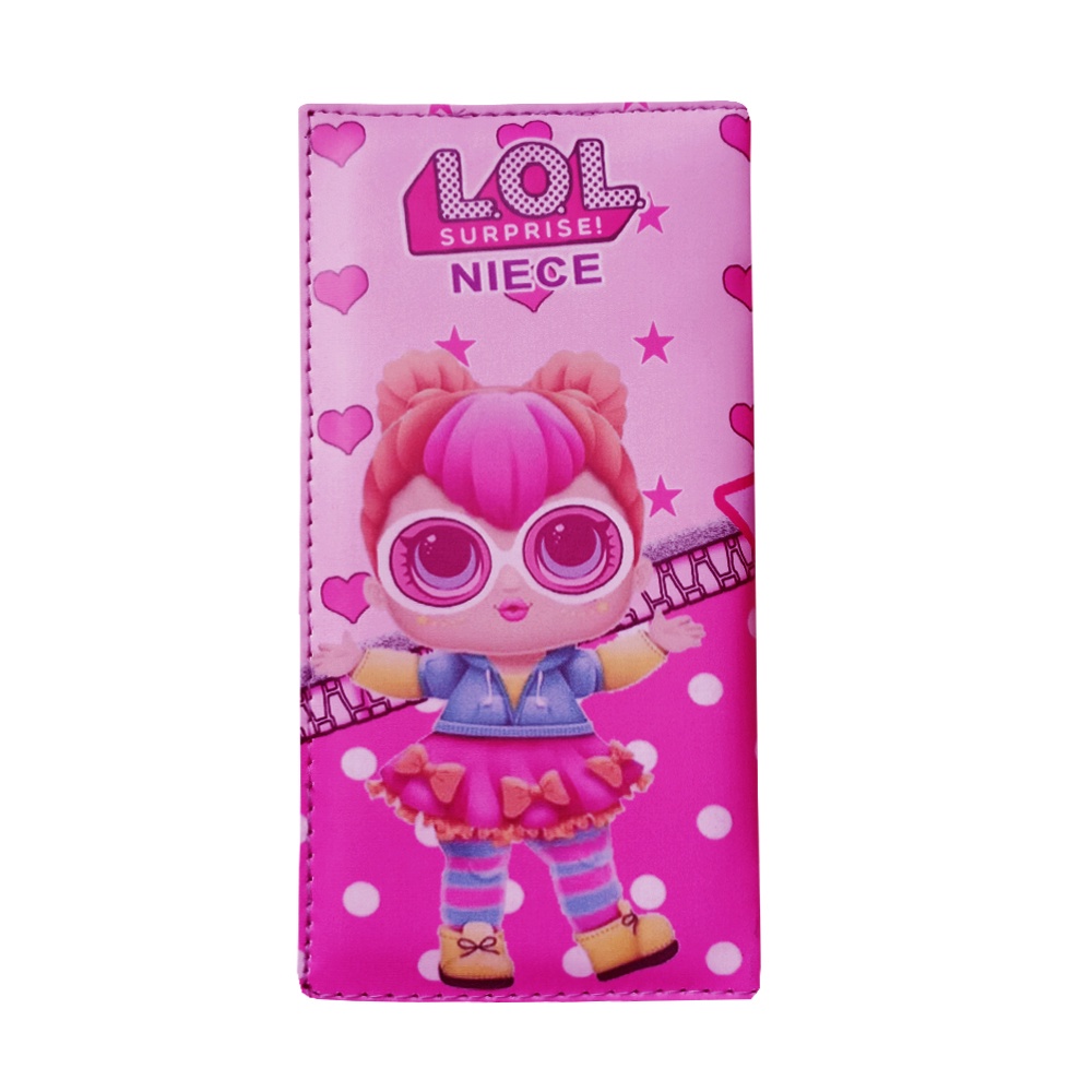RESTOK LOL PINK Dompet Anak Perempuan Dompet Wanita Model Panjang PINK LOL 5