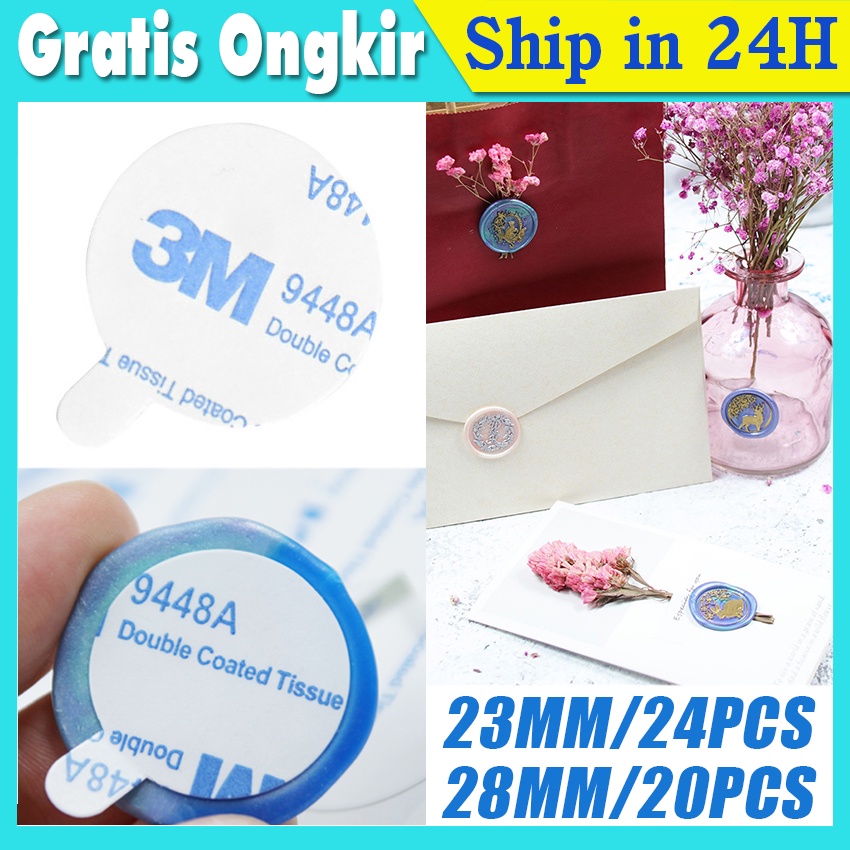 

Wax Seal Sticker Instan SealWax Coin Stempel / Craft Silicone Mat / Sticker lilin aesthetic