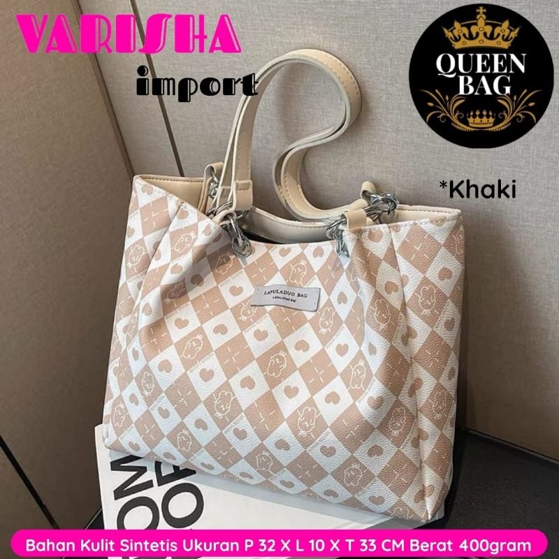 TOTE BAG WANITA VARISHA IMPORT BY ORI QUEEN'S BAG Real pict 100%