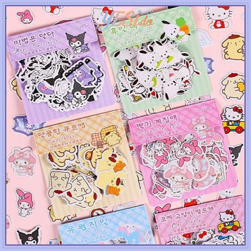 

COD✨Stiker kartun kreatif Sanrio seri buku catatan lucu stiker dekoratif-YES